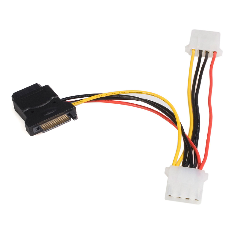 StarTech LP4SATAFM2L SATA to LP4 Power Cable Adapter with 2 Additional LP4