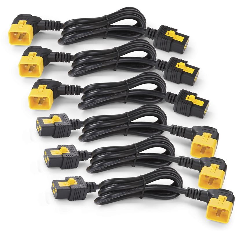 APC Power Cord Kit (6 ea) Locking C19 to C20 (90 Degree) 1.2m