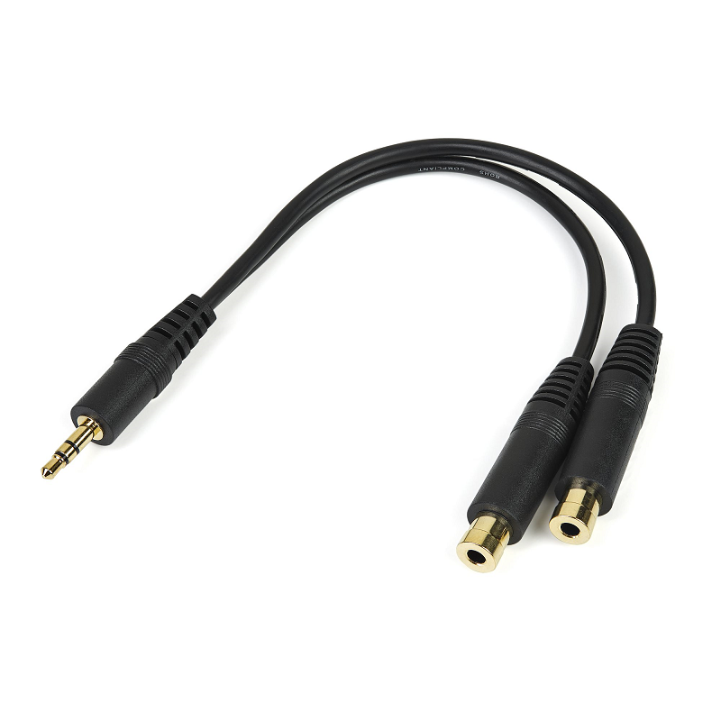 StarTech MUY1MFF 6in Stereo Splitter Cable - 3.5mm Male to 2x 3.5mm Female