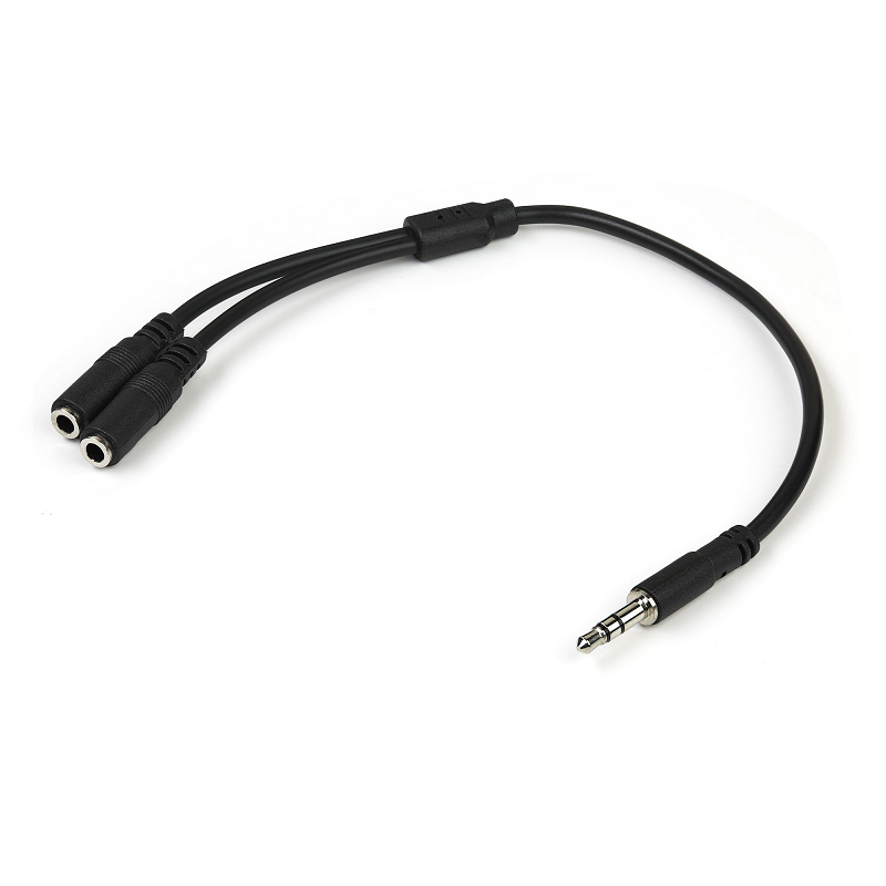 StarTech MUY1MFFS Slim Stereo Splitter Cable - 3.5mm Male to 2x 3.5mm Female