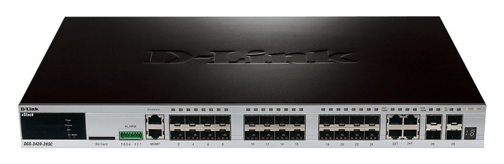 D-Link DGS-3420-28SC Stackable Managed Gigabit Switch