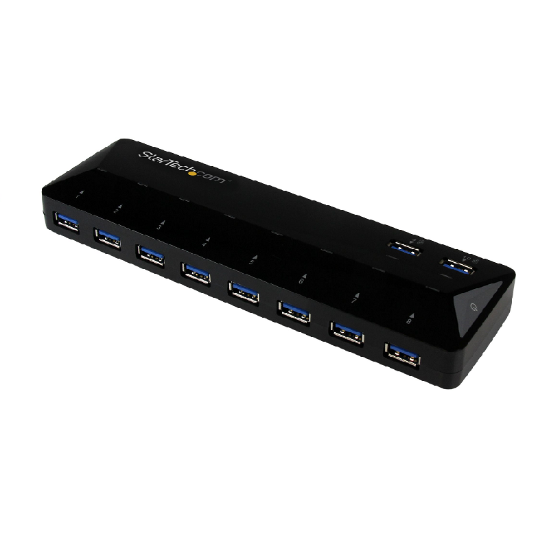 StarTech ST103008U2C 10-Port USB 3.0 Hub with Charge and Sync Ports - 2 x 1.5A Ports