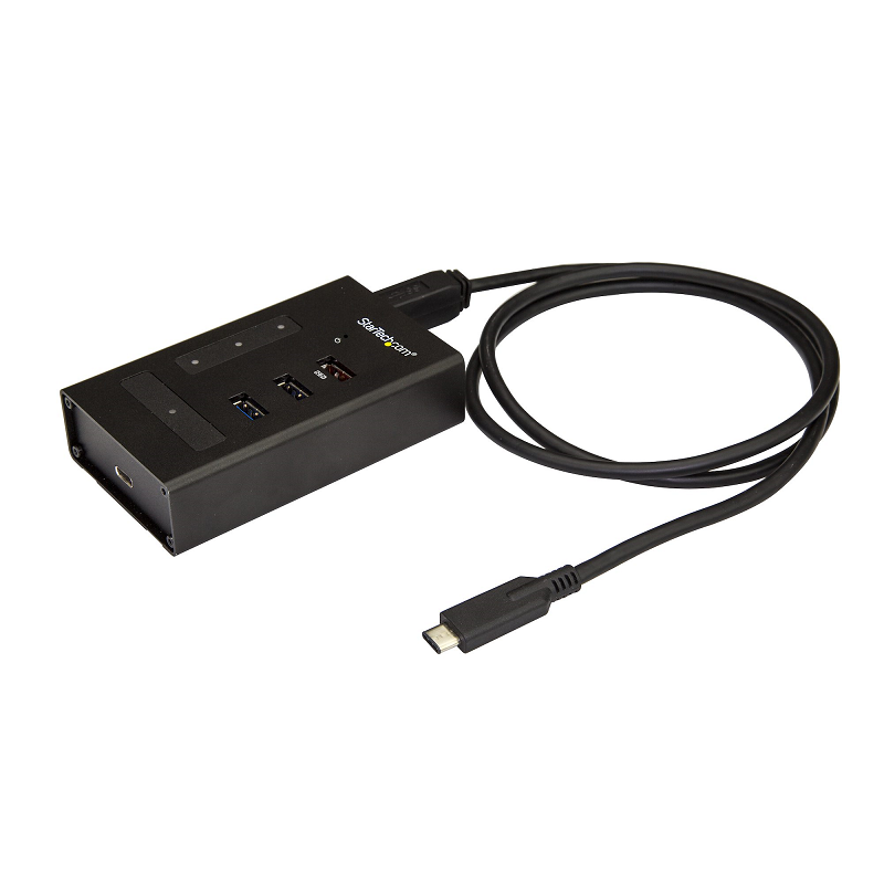 StarTech HB30C3A1CST 4 Port USB C Hub - USB Type-C to 1x USB-C/3x USB-A - Mountable/Rugged