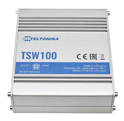 Teltonika TSW100 Industrial Unmanaged PoE+ Switch