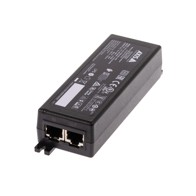 Axis 02172-003 30W Single Port Midspan for PoE+ IEEE 802.3at Type 2 Class 4 Products