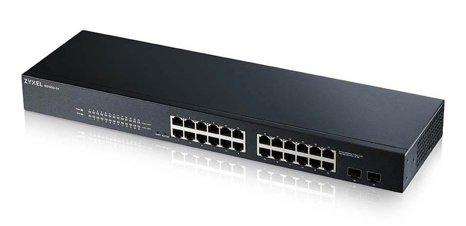 Zyxel GS1900-24 24-port GbE Smart Managed Switch with GbE Uplink 