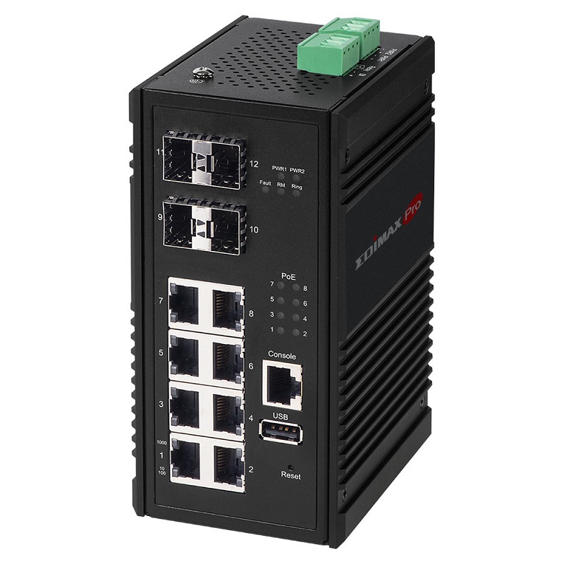 Edimax IGS-5408P Industrial 8-Port Gigabit PoE+ Web Managed Switch 