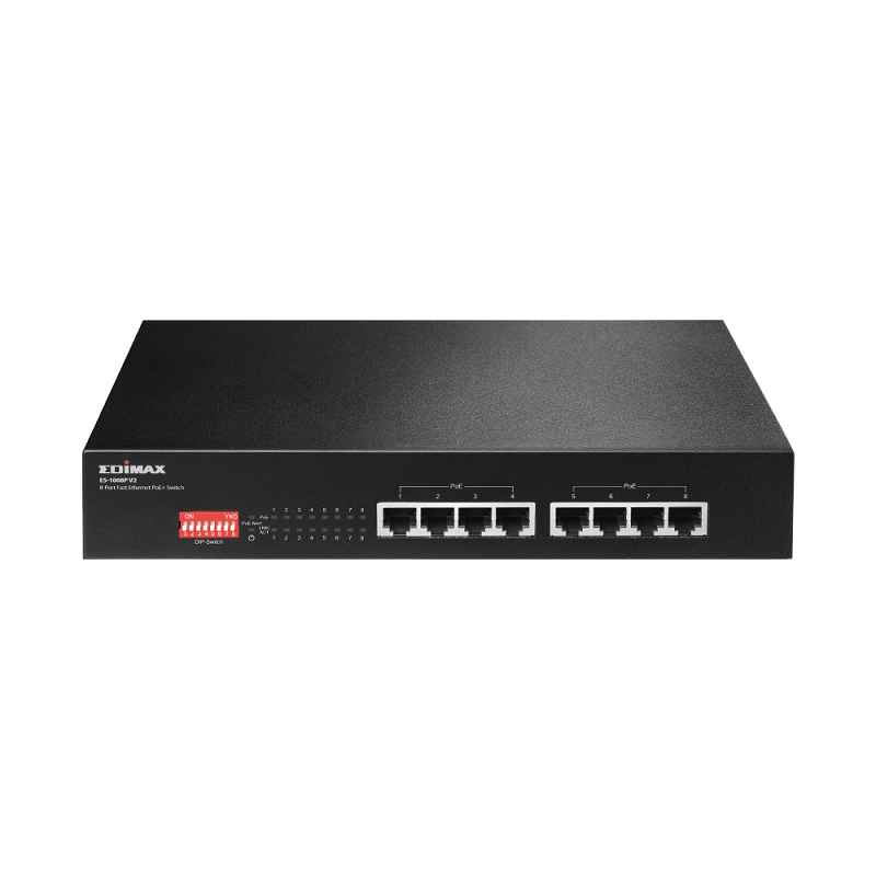 Edimax ES-1008P V2 Long Range 8-Port Fast Ethernet PoE+ Switch