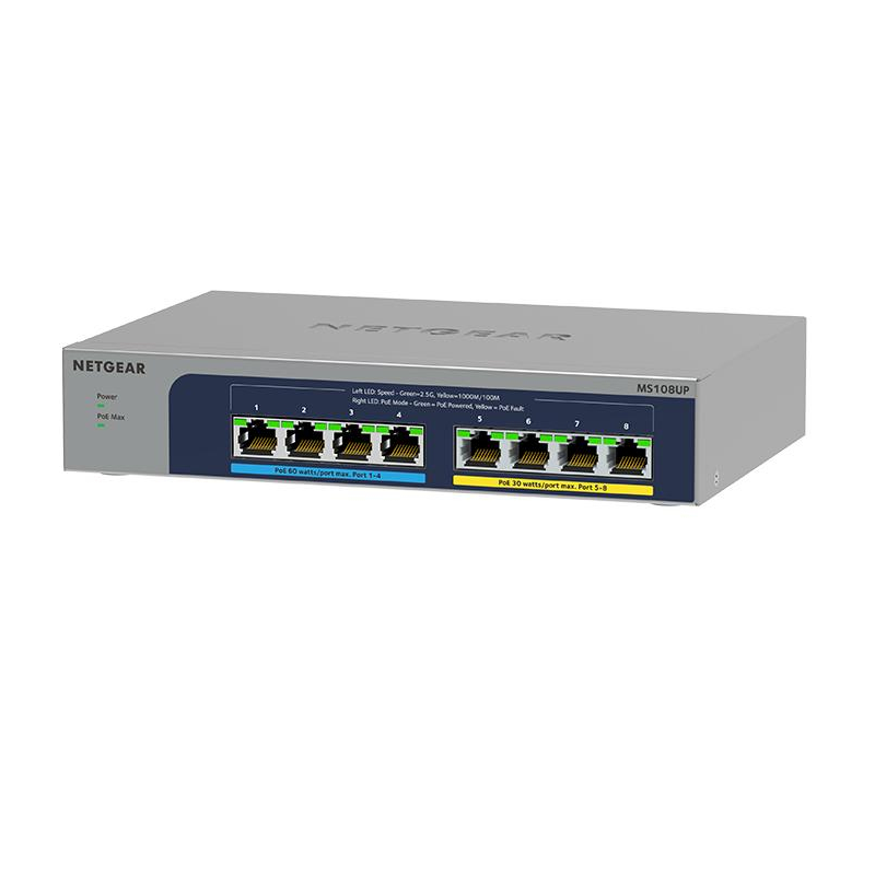 Netgear MS108UP 8-port Multi-Gigabit PoE+ Unmanaged Switch