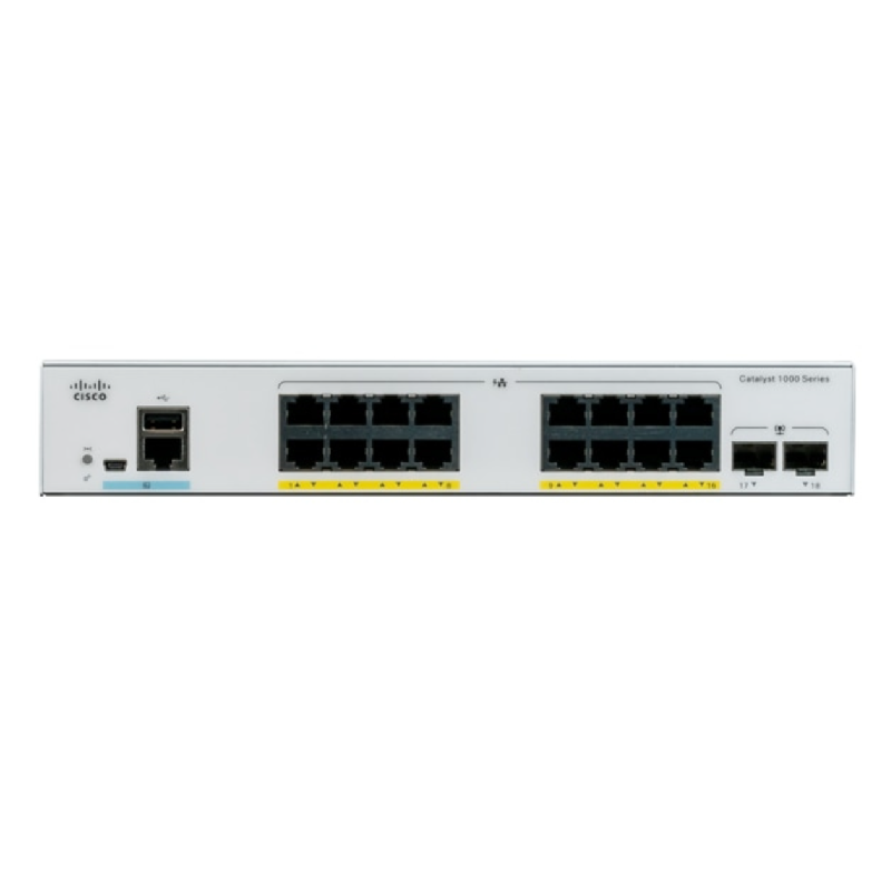 Cisco Catalyst C1000-16P-2G-L 16-Port L2 Managed PoE Switch