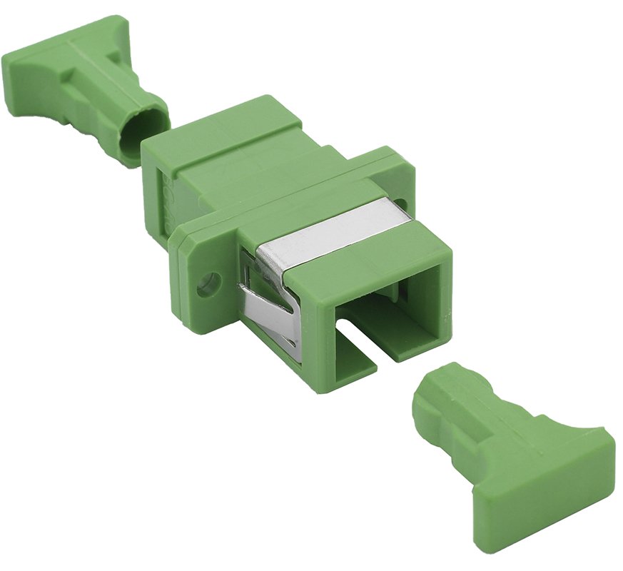 Enbeam SC/APC Simplex Adaptor Singlemode - Green 6-Pack