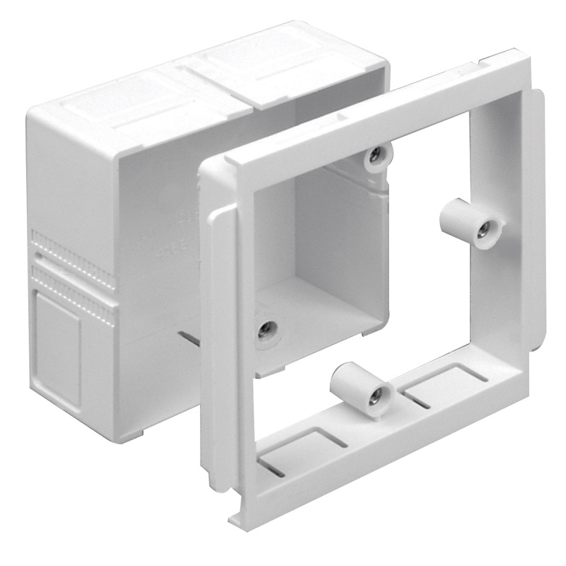 Marshall Tufflex EAB1WH Adjustable Box 1G 32-47mm, White, 10 Pk