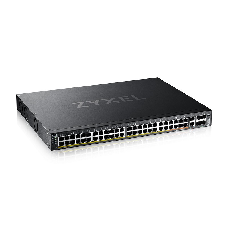 Zyxel XGS2220-54FP 48-port GbE L3 Managed PoE+ Switch with 6 10G Uplink