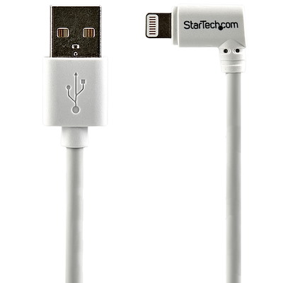 StarTech USBLT2MWR 2m USB to Lightning Cable - Right Angled White