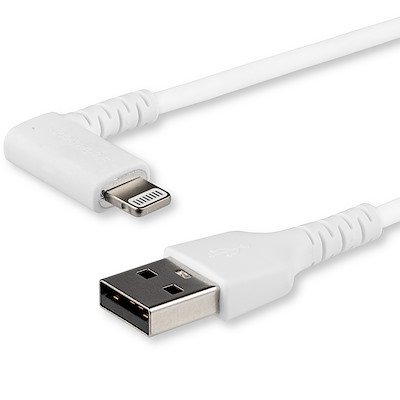 StarTech RUSBLTMM1MWR 1m USB A to Lightning Cable 90 White Aramid Fiber