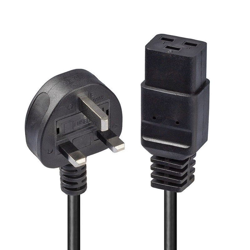 Lindy 30459 2m UK 3 Pin Plug to IEC C19 Power Cable