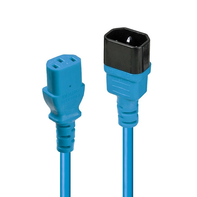Lindy 30470 0.5m IEC Extension Cable, Blue