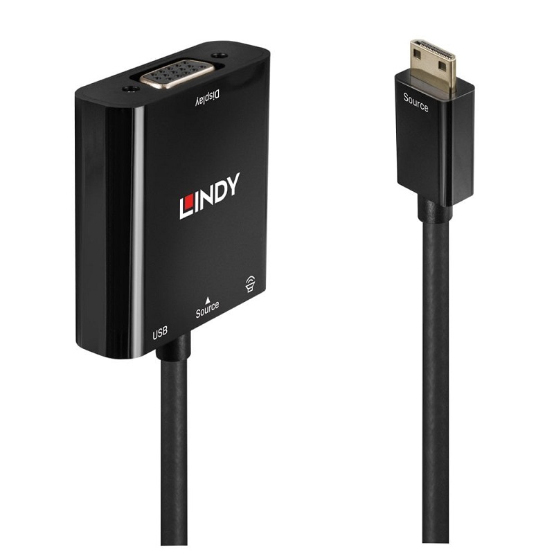 Lindy 38286 Mini HDMI 1.3 to VGA and Audio Converter