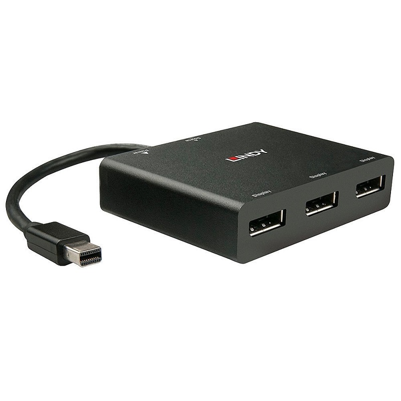 Lindy 38428 3 Port Mini DisplayPort to DisplayPort MST Hub