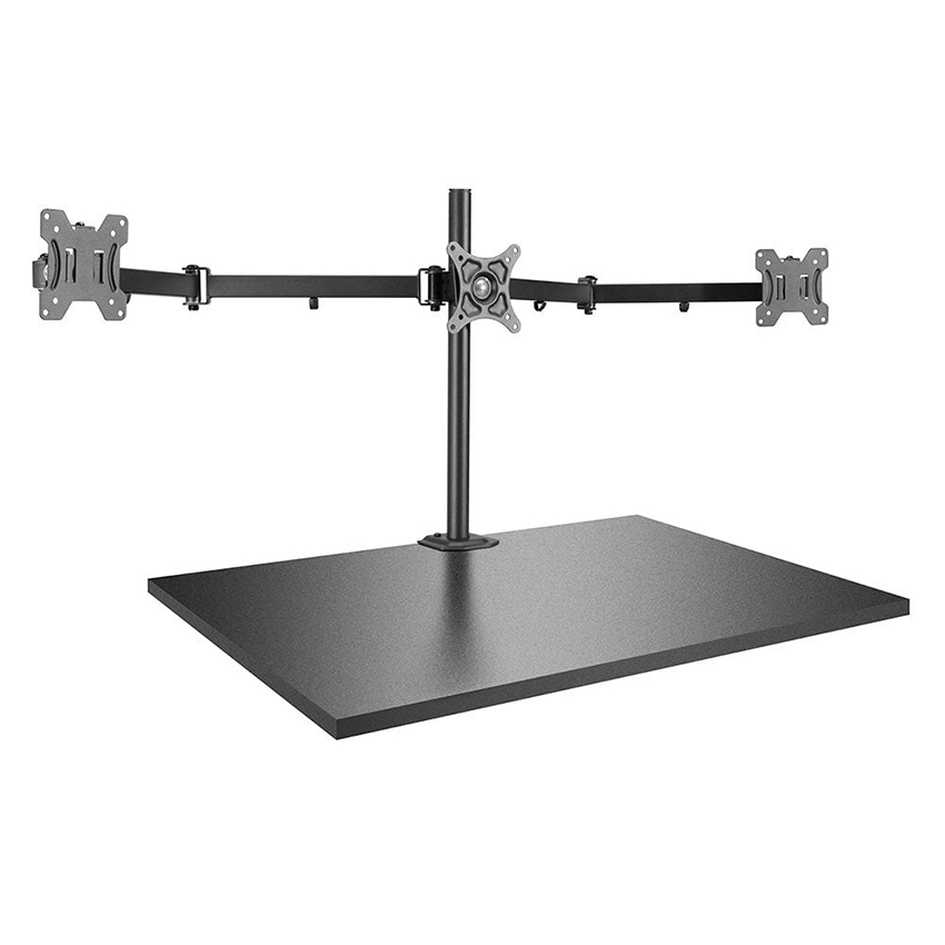 Lindy 40961 Triple Display Bracket with Pole and Desk Clamp