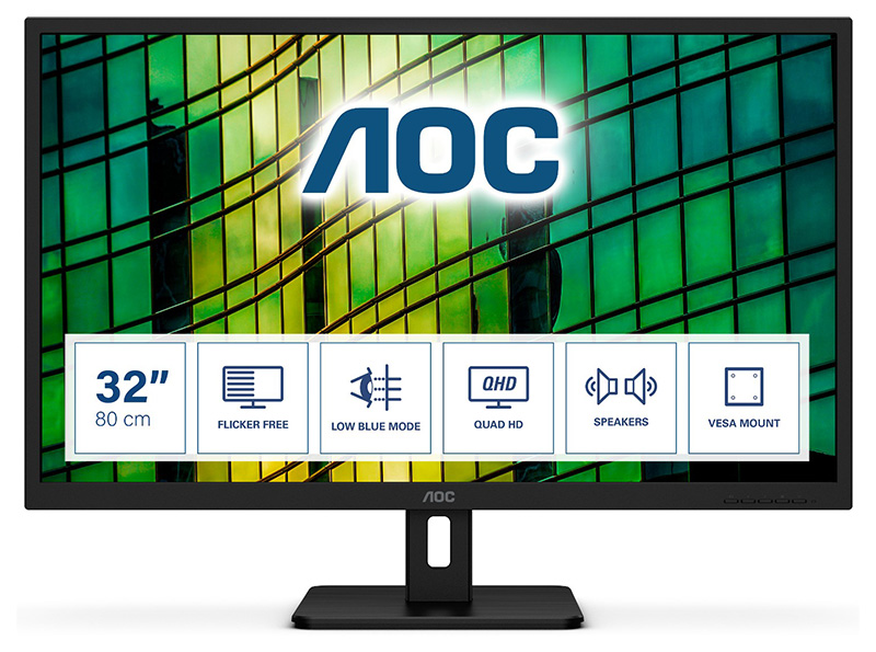 AOC E2 Q32E2N 31.5in Quad HD LED Monitor 2560 x 1440 pixels Black