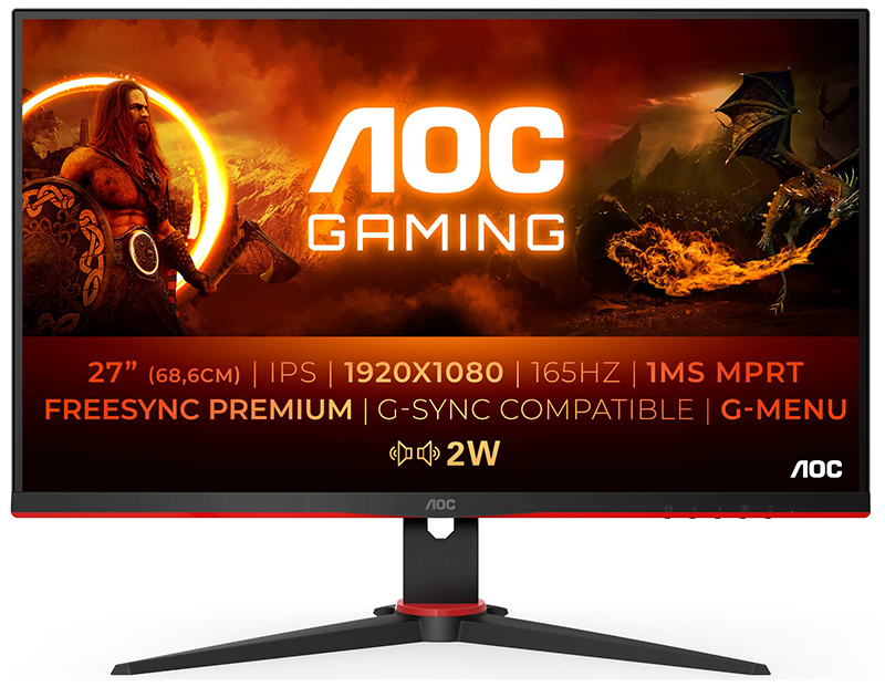 AOC G2 27G2SPAE/BK 27in Full HD LED Display 1920 x 1080 pixels Black, Red