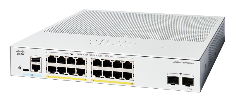 Cisco C1300-16FP-2G 16 Port Gigabit + 2x SFP L3 Supported Managed Switch