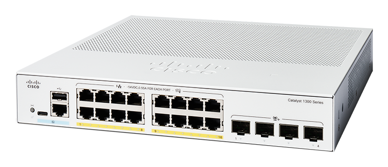 Cisco C1300-16P-4X 16 Port Gigabit + 4x SFP+ L3 Supported Managed Switch