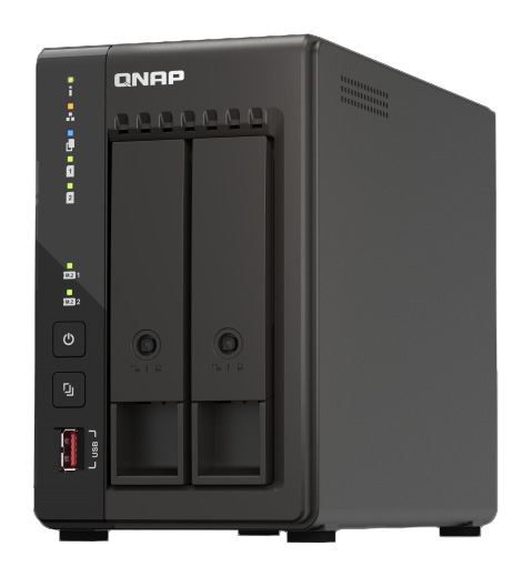 QNAP TS-253E NAS Tower Ethernet LAN Black J6412 