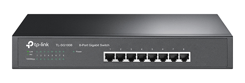 TP-Link TL SG1008 8-Port Gigabit Unmanaged Rackmount Switch