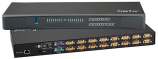 16 Port CyberView PS2/USB Two Console KVM Switch