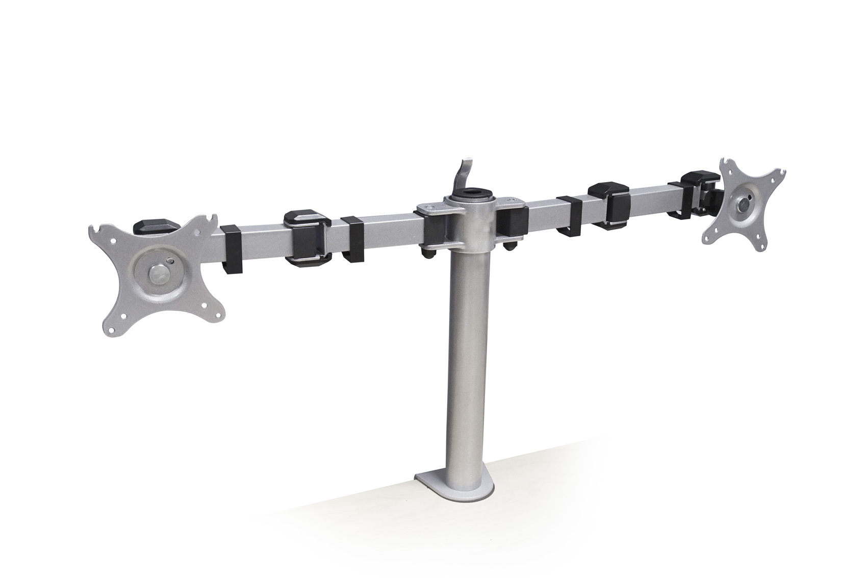 Double Monitor Arm - Height adjustable double flat screen arm
