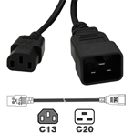 2m IEC C13 (F) - IEC C20 (M) Power Cable