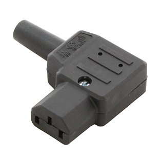 IEC C13 Female Right Angled Rewirable Connector
