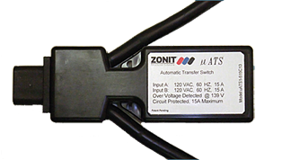 ZonIt MicroATS 8A - 1 x C13 0.22m - Dual C14 Input 1.8m