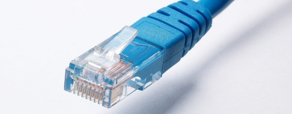 Close-up of an ethernet cable
