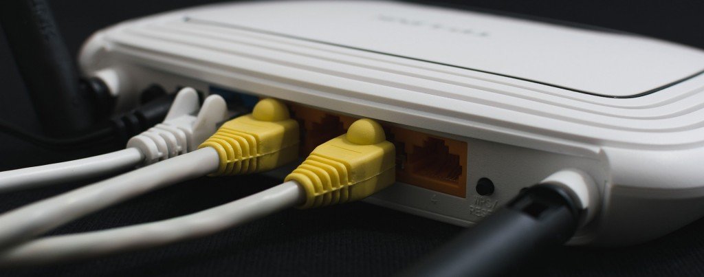 Ethernet cables in a router