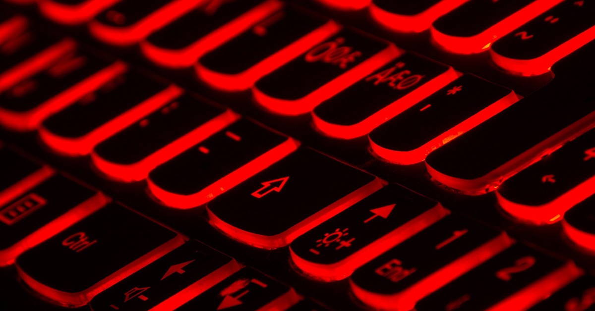 CyberSecurity - red keyboard