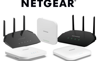 NETGEAR Logo with Wireless Access Points