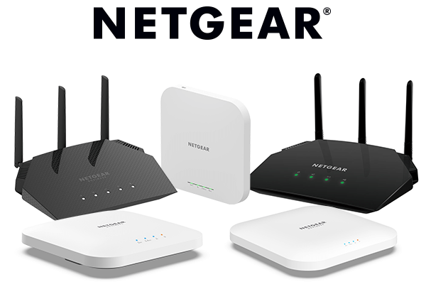NETGEAR Logo with Wireless Access Points