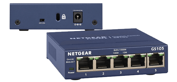 NETGEAR GS105 - 5-Port Unmanaged Gigabit Switch
