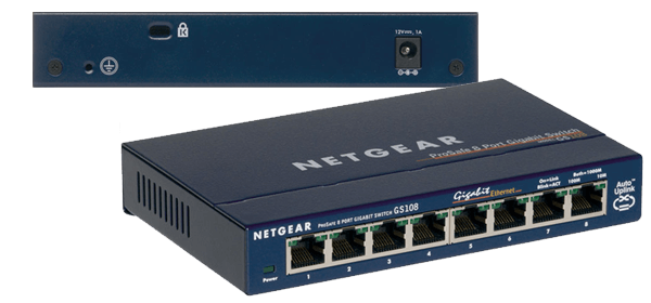 NETGEAR GS108 - 8 Port Unmanaged Gigabit Switch