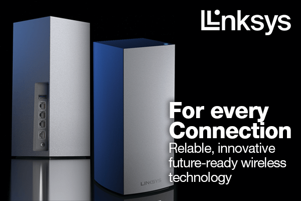 Linksys - For every connection. Reliable, innovative future-ready wireless tehnology header image