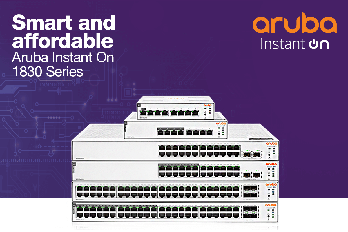 HPE Aruba - 'Smart and affordable. Aruba Instant On 1830 Series' header image