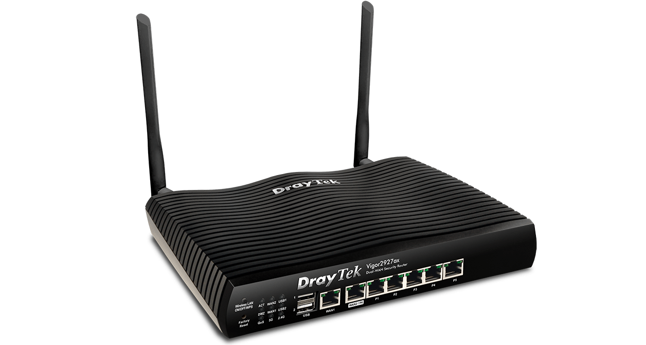 DrayTek Vigor 2927ax router with Wi-Fi 6 AX3000 wireless