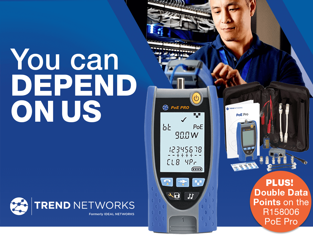 TREND Networks - You can DEPEND ON US - PLUS! Double Data Points on the R158006 PoE Pro - header image