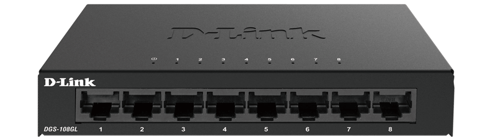 D-Link DGS-108GL 8 Port Gigabit Unmanaged Desktop Switch