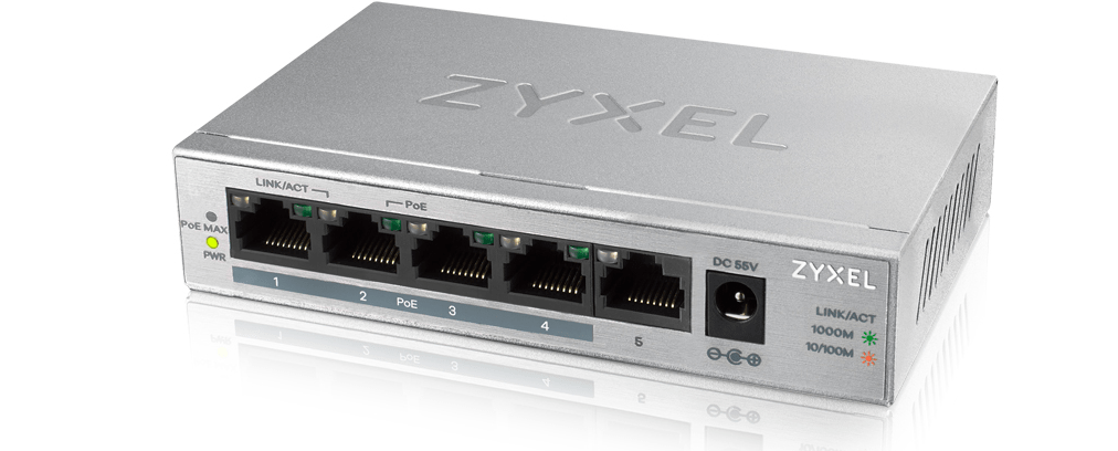 Zyxel GS1005HP 5-Port GbE Unmanaged PoE Switch