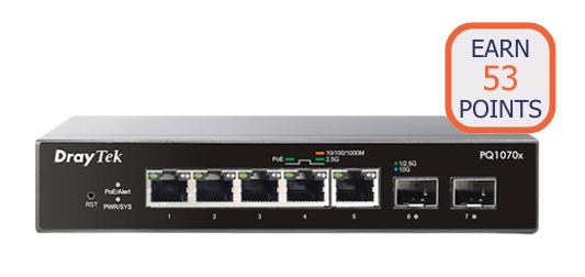 2 Draytek VSPQ1070X-K VigorSwitch PQ1070x PoE+ Switch Draytek VSPQ1070X-K VigorSwitch PQ1070x PoE+ Switch