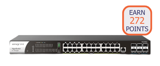 Draytek VSPQ2300XB-K VigorSwitch PQ2300xb 30-Port PoE++ Layer 2+ Managed Switch Draytek VSPQ2300XB-K VigorSwitch PQ2300xb 30-Port PoE++ Layer 2+ Managed Switch
